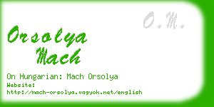 orsolya mach business card